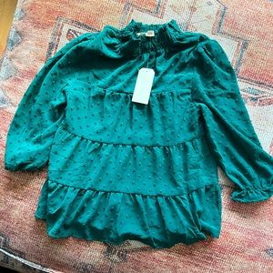 Cute Festive Green Blouse
